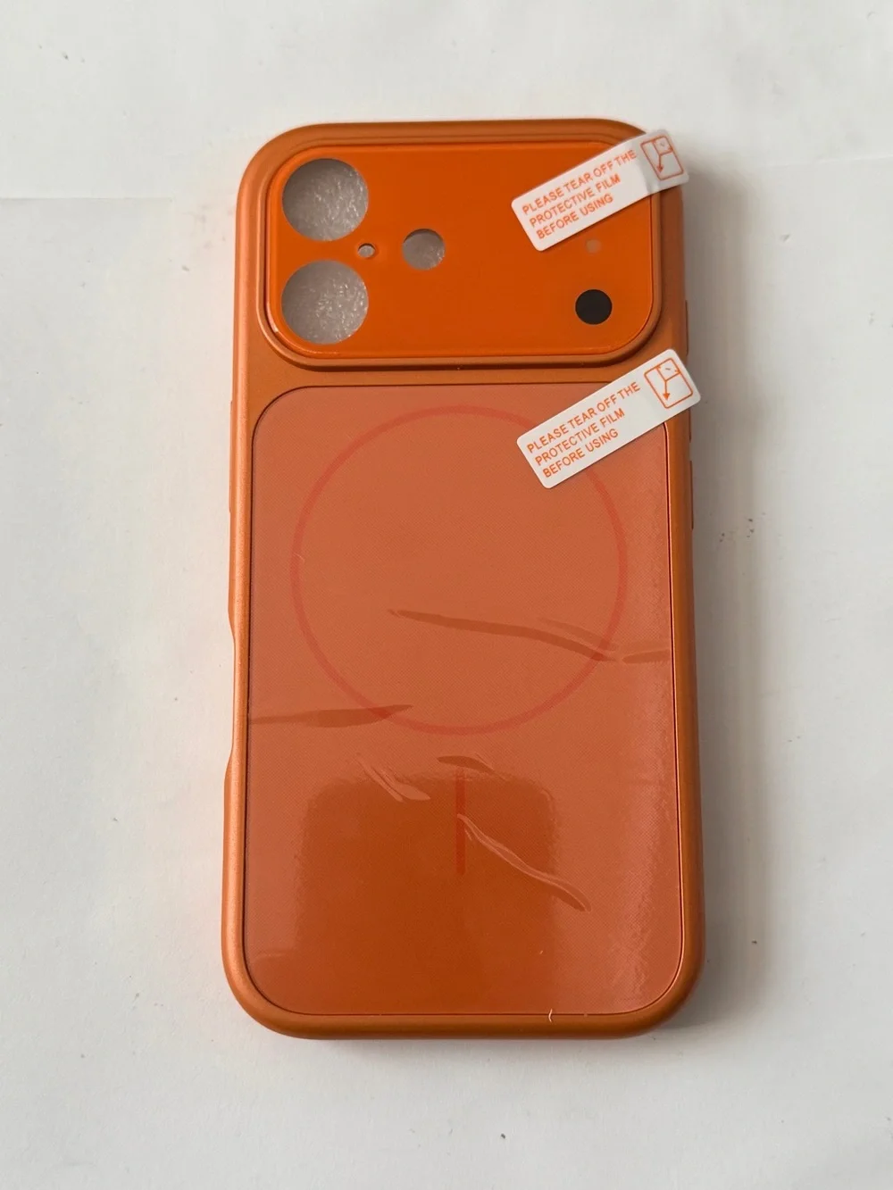 iPhone 16 Orange Magnetic Wireless Charging Phone Case